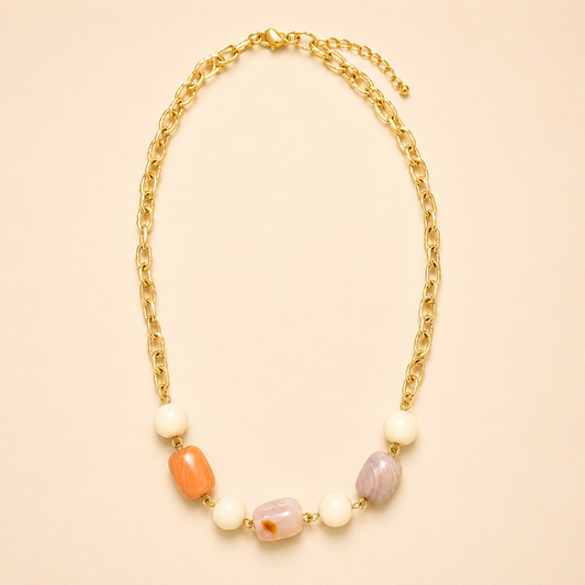 Collar Perla y Cristal